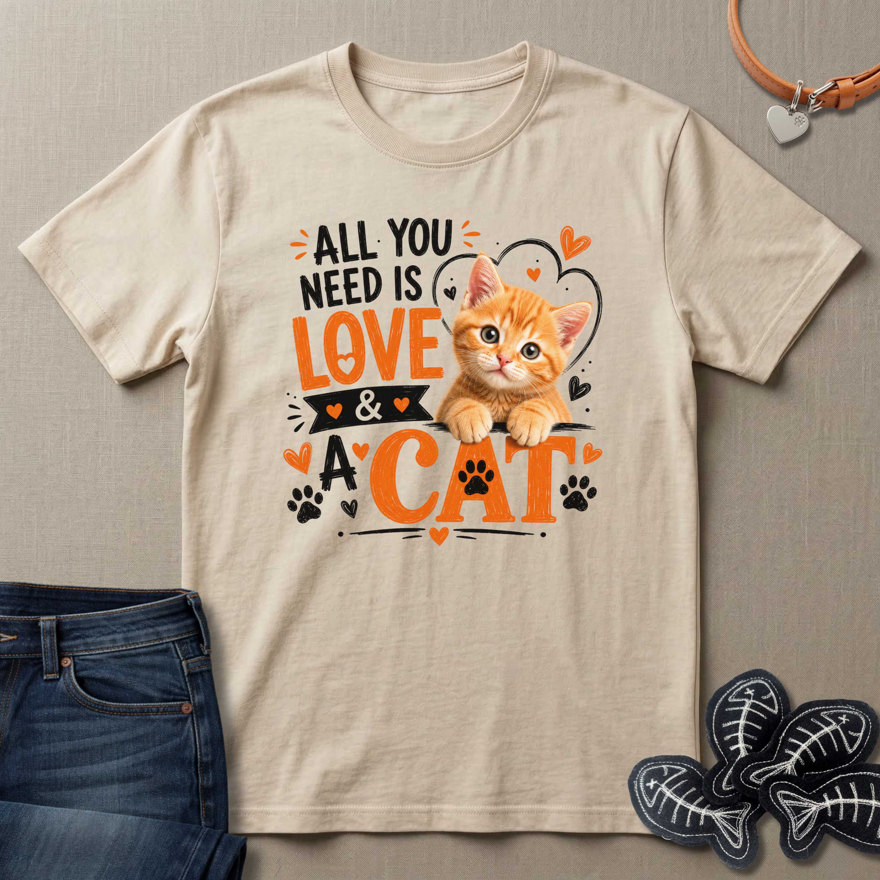 All You Need is Love and a Cat 2 T-Shirt