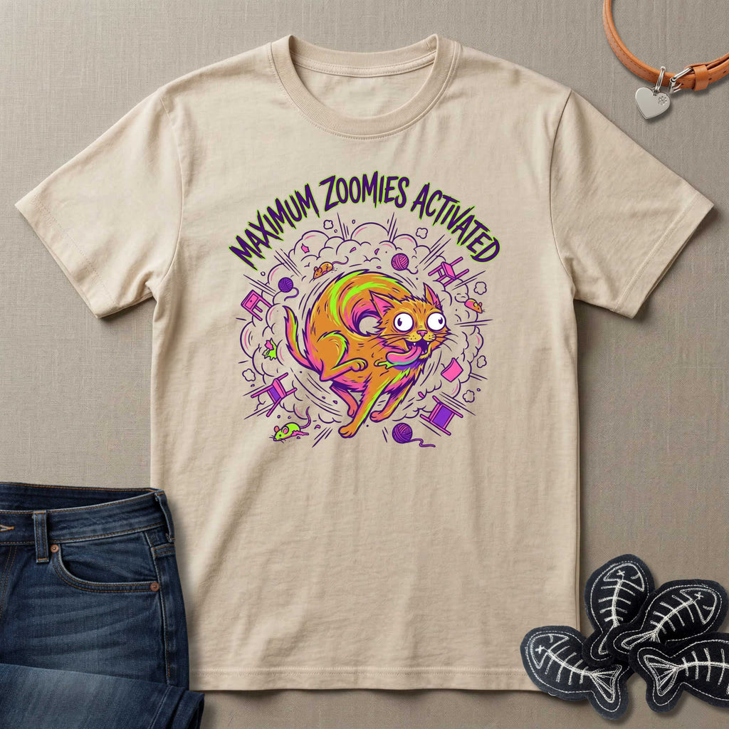 Maximum Zoomies Activated Cat T-Shirt
