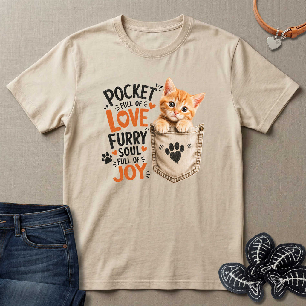 Pocket Full of Love Cat T-Shirt