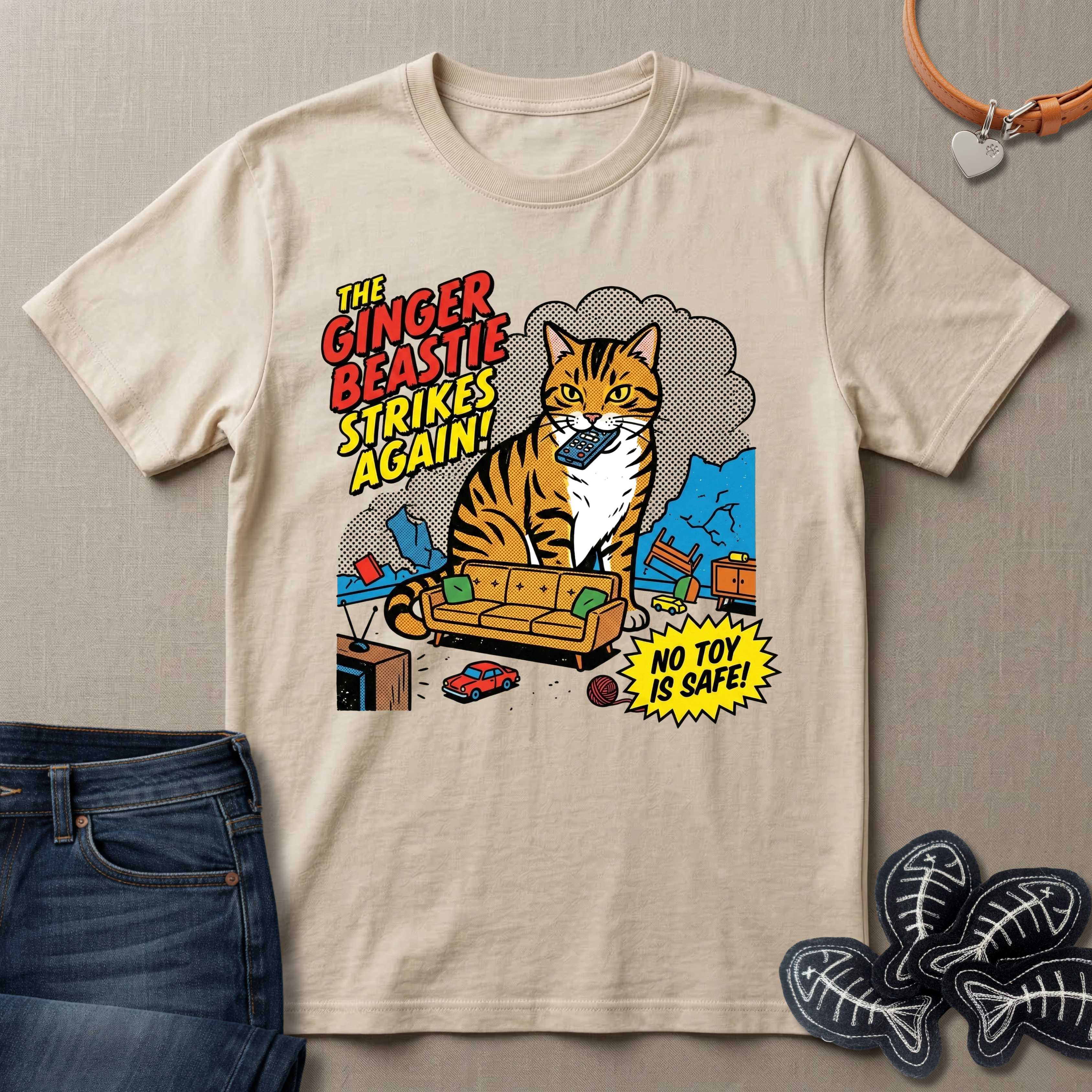 The Ginger Beastie Strikes Again Cat T-Shirt