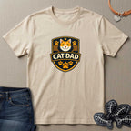 Cat Dad Badge T-Shirt