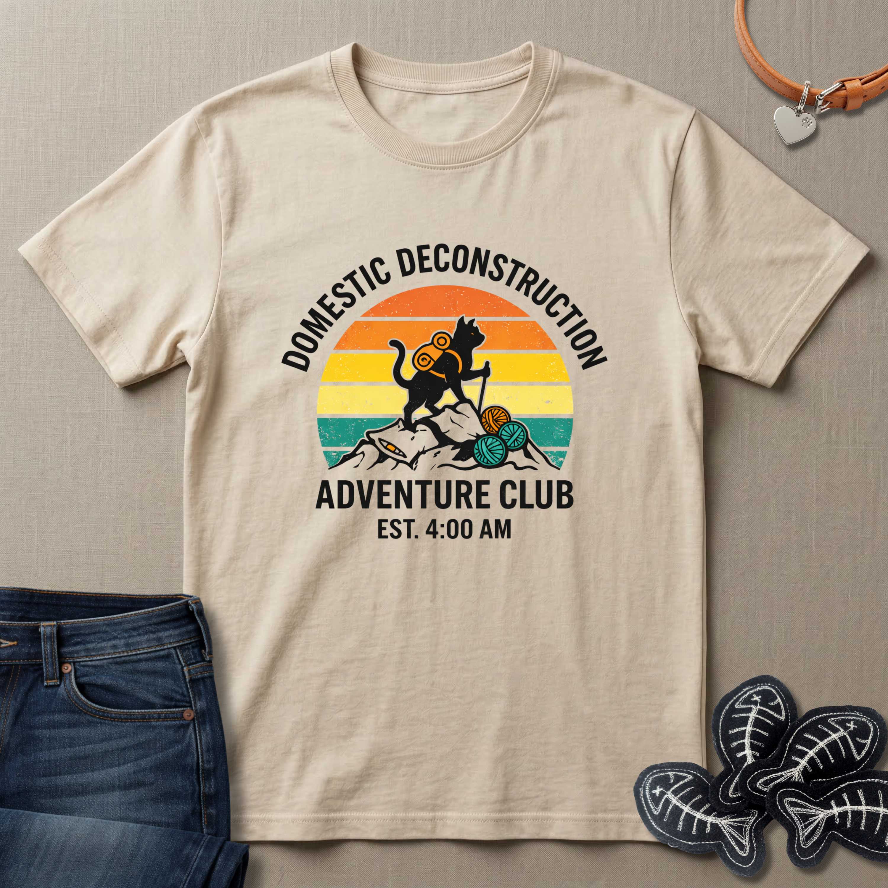 Domestic Deconstruction Cat T-Shirt
