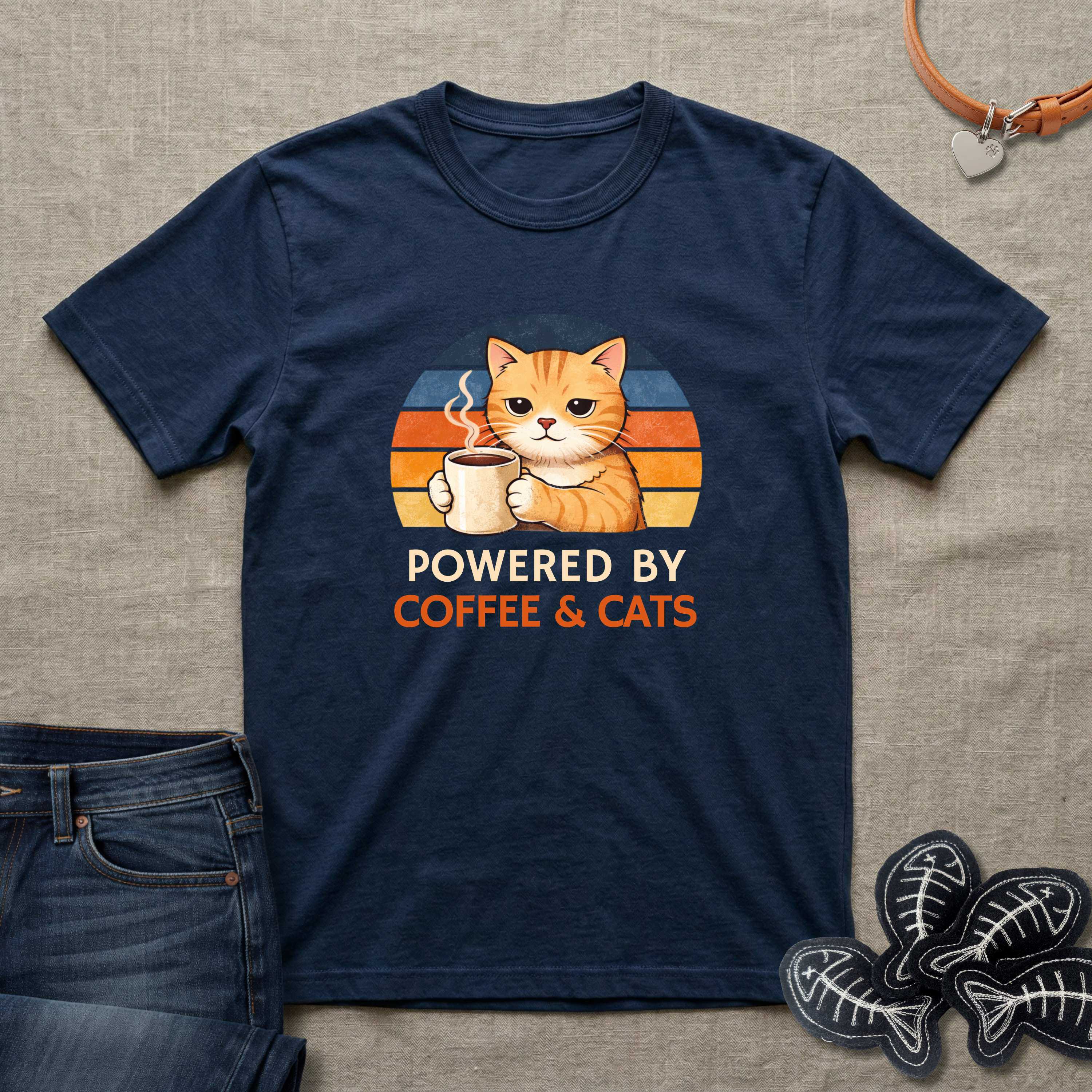 Powered by Coffee & Cats T-Shirt