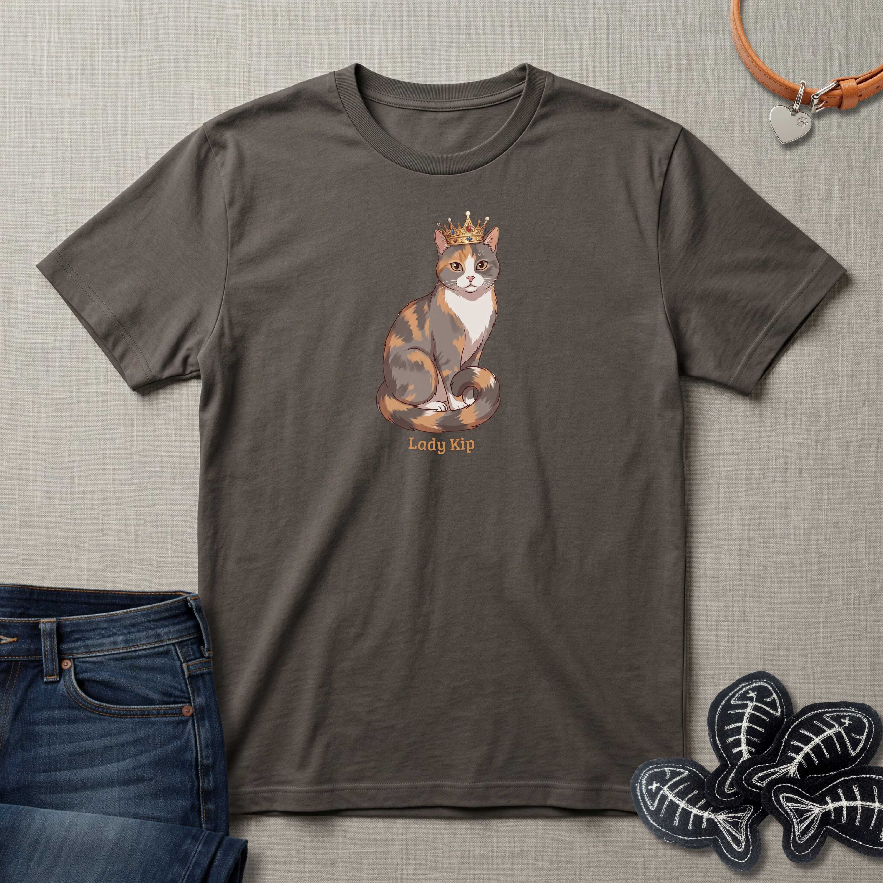 Custom Royal Cartoon Cat Based on Your Kitty T-Shirt