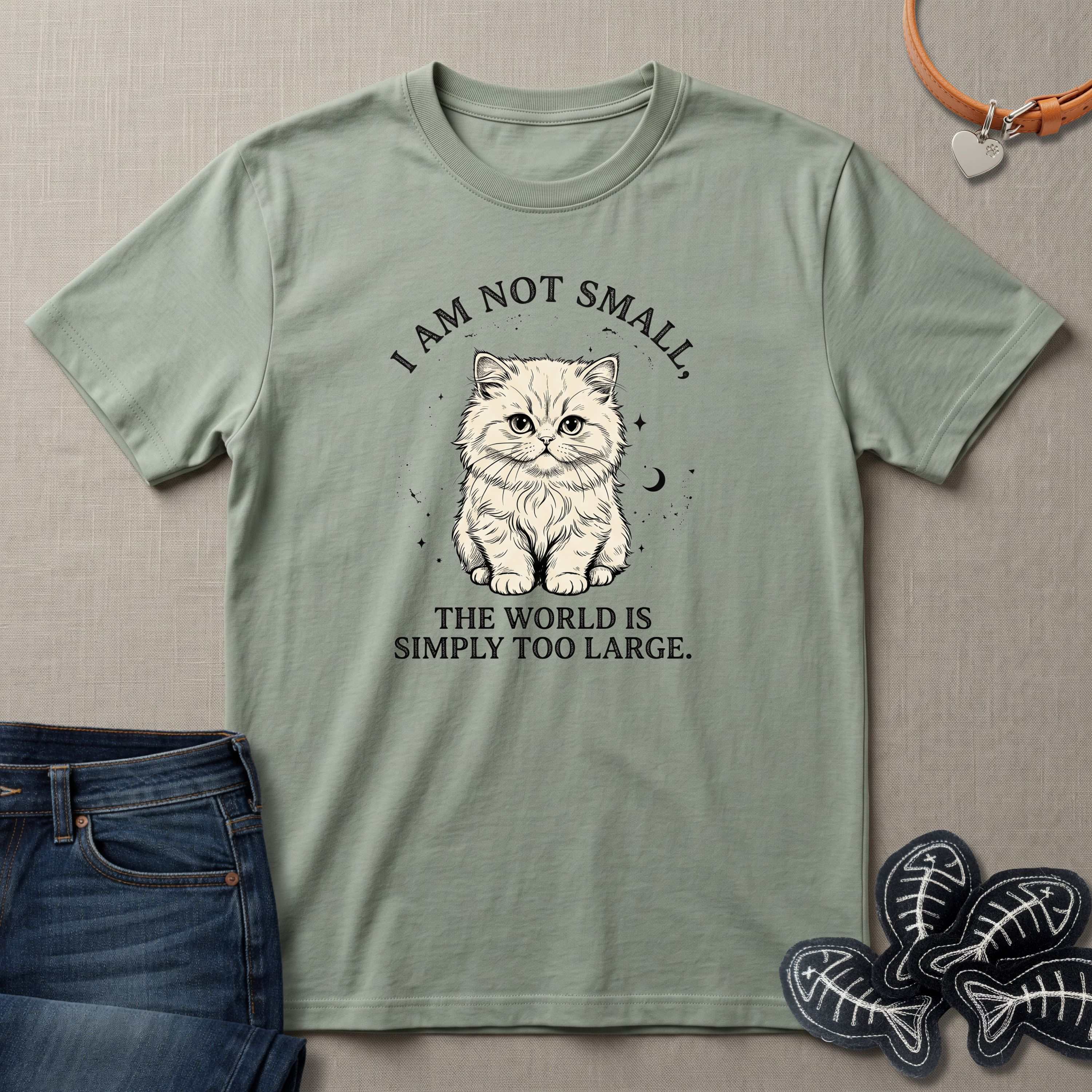 I am not Small, The World is Simply Too Large Cat T-Shirt