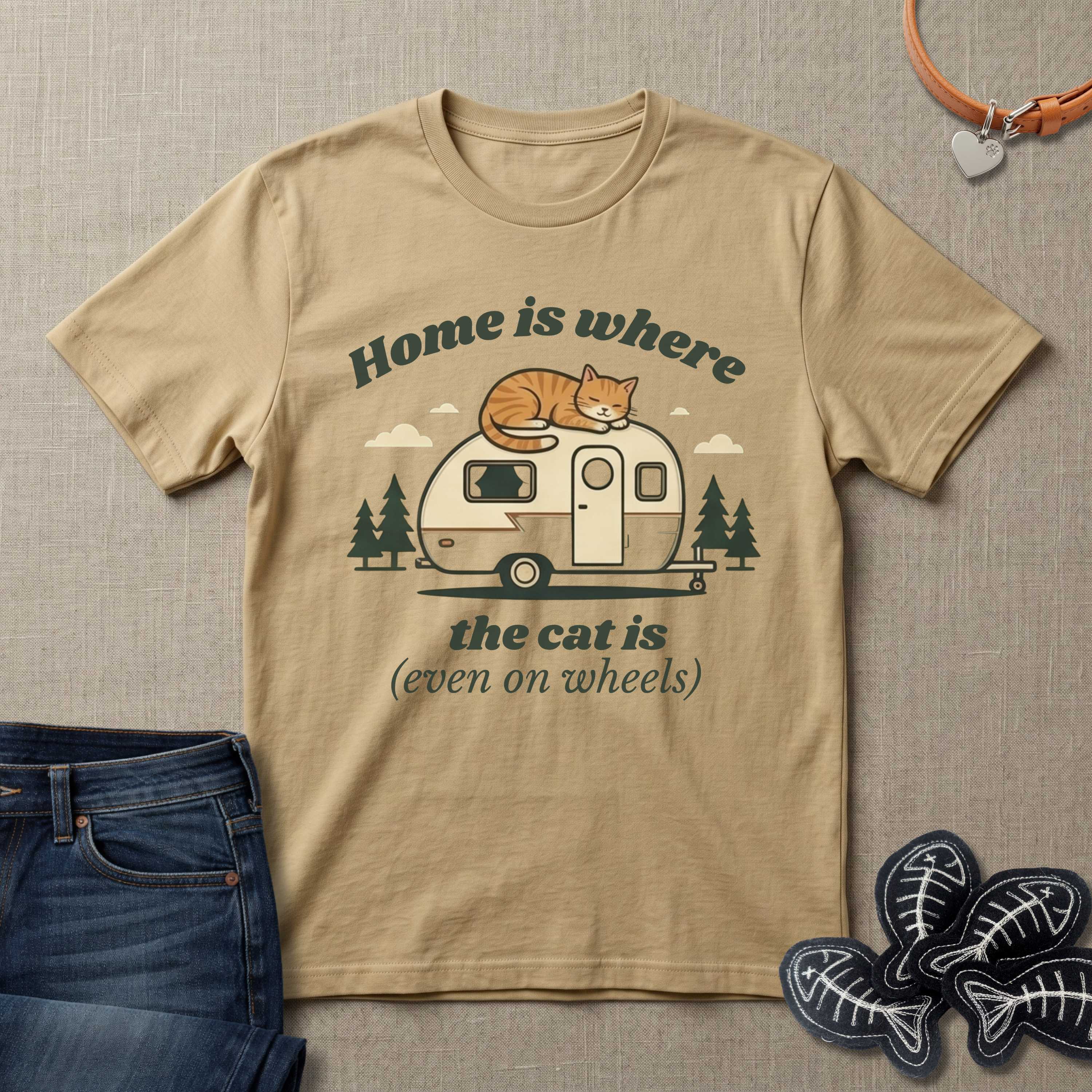 Home is Where the Cat is - Even on Wheels T-Shirt