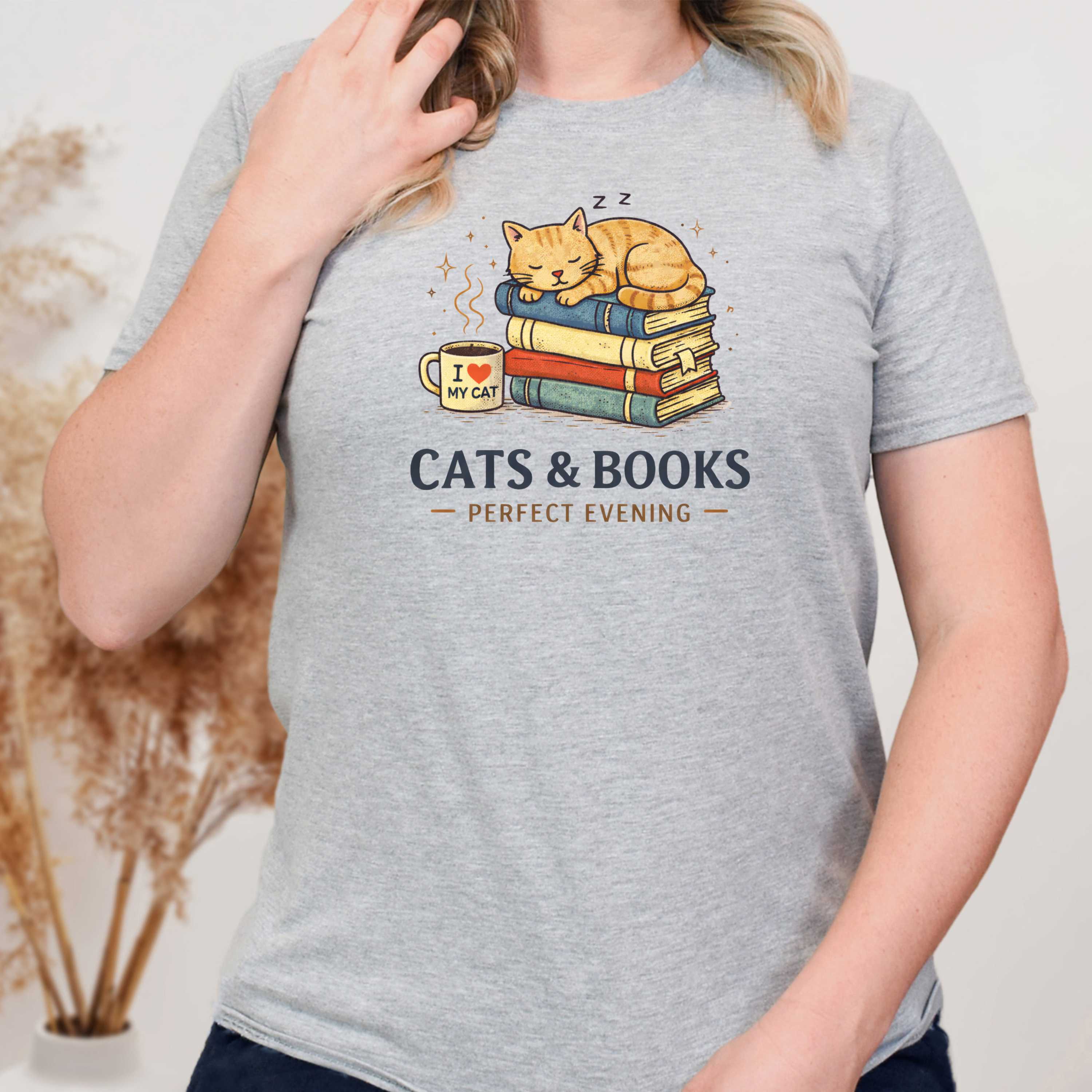 Cats & Books T-Shirt