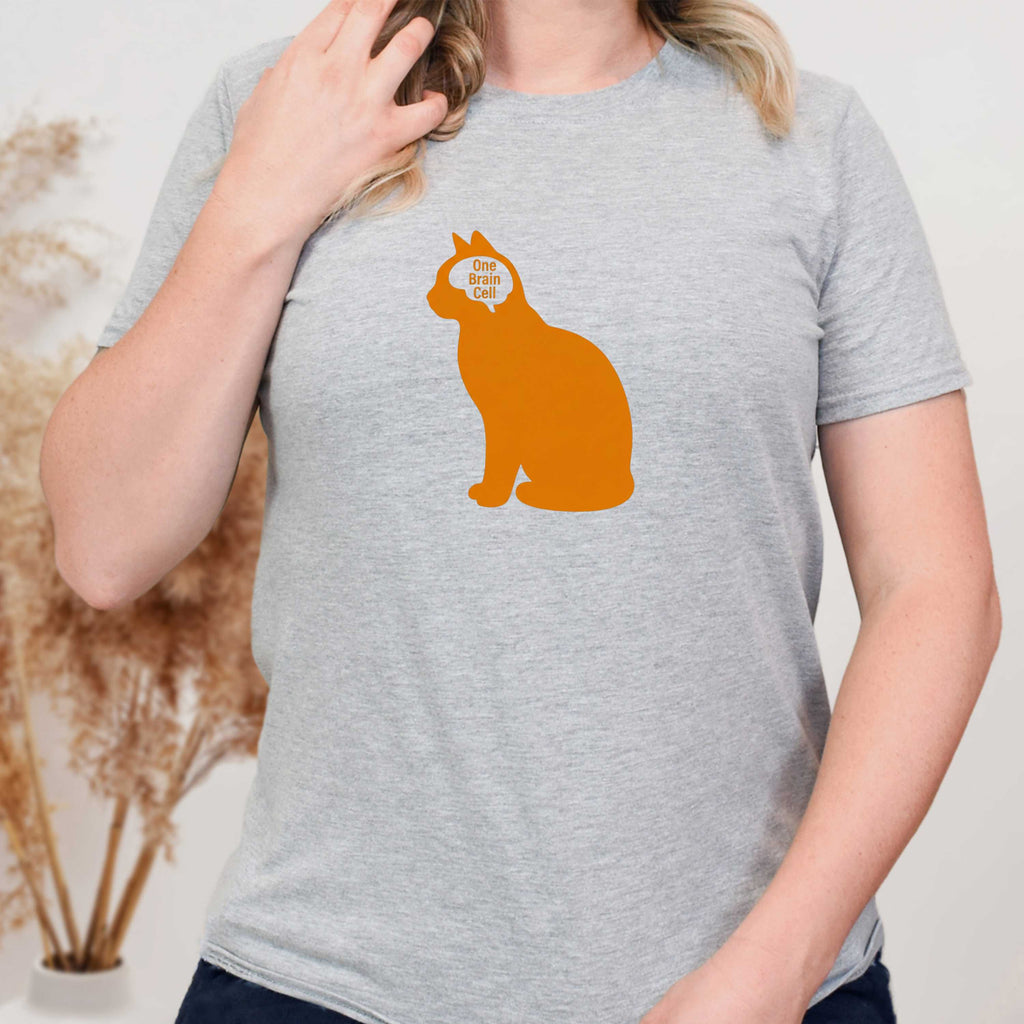 One Brain Cell Orange Cat T-Shirt