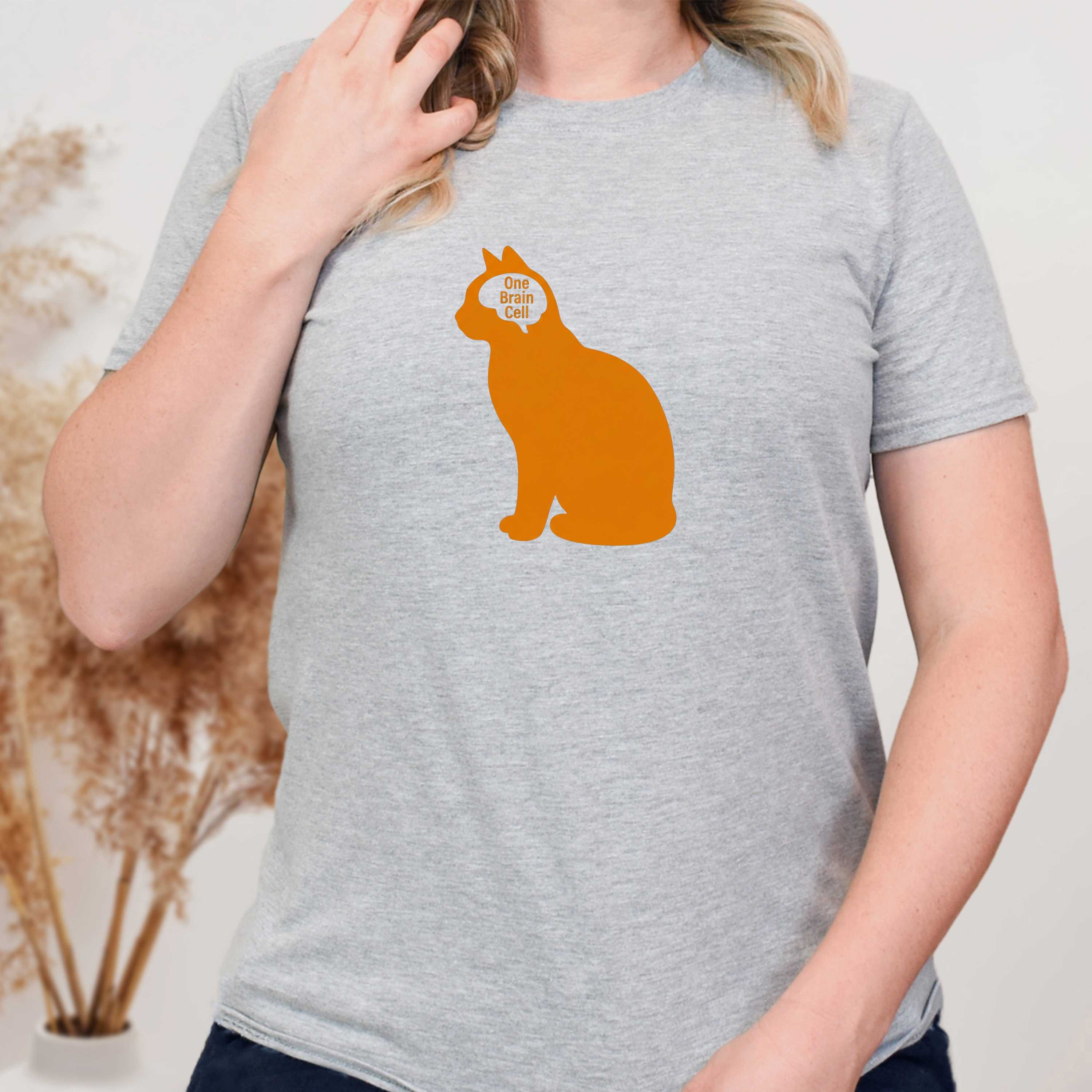 One Brain Cell Orange Cat T-Shirt