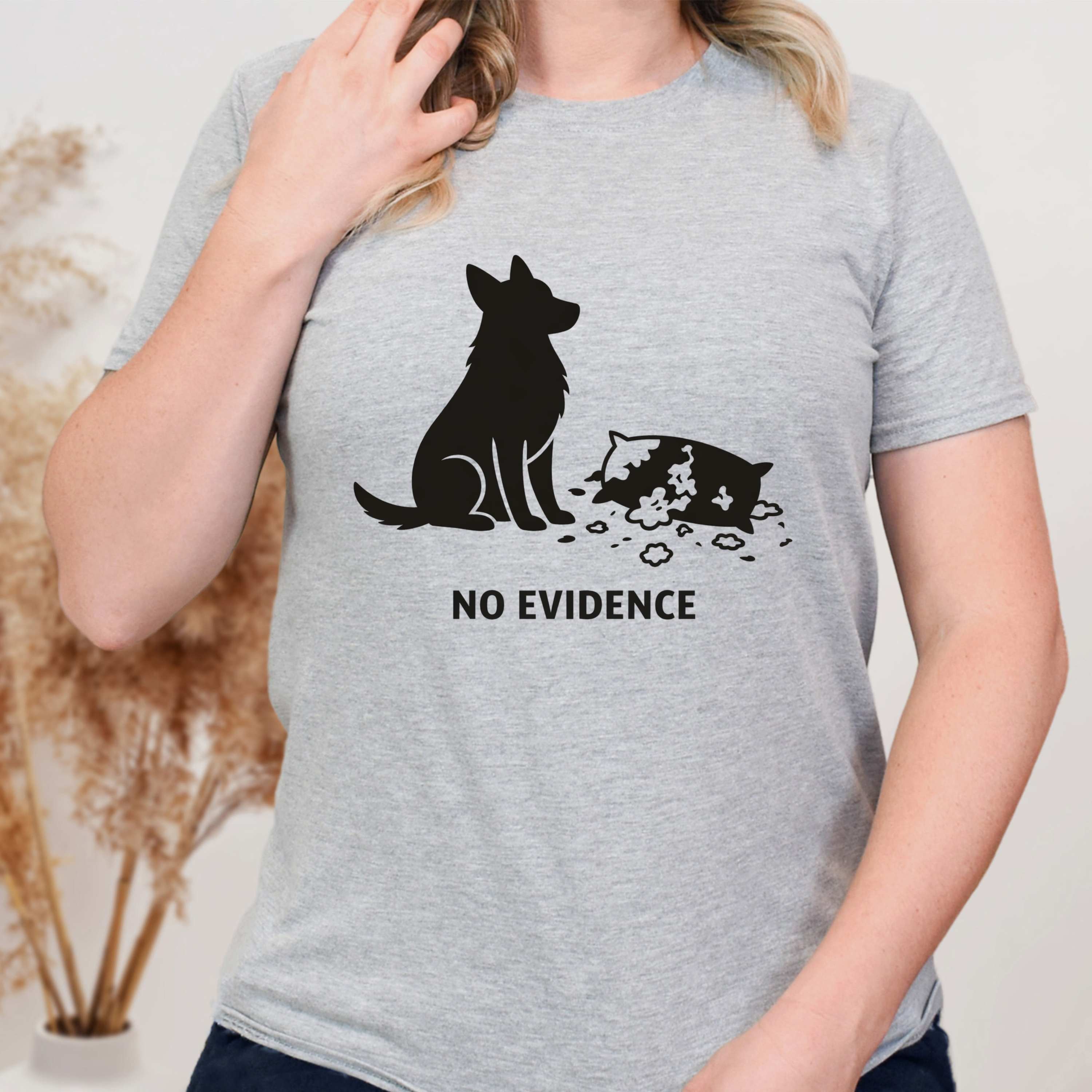 No Evidence - Dog & Pillow T-Shirt