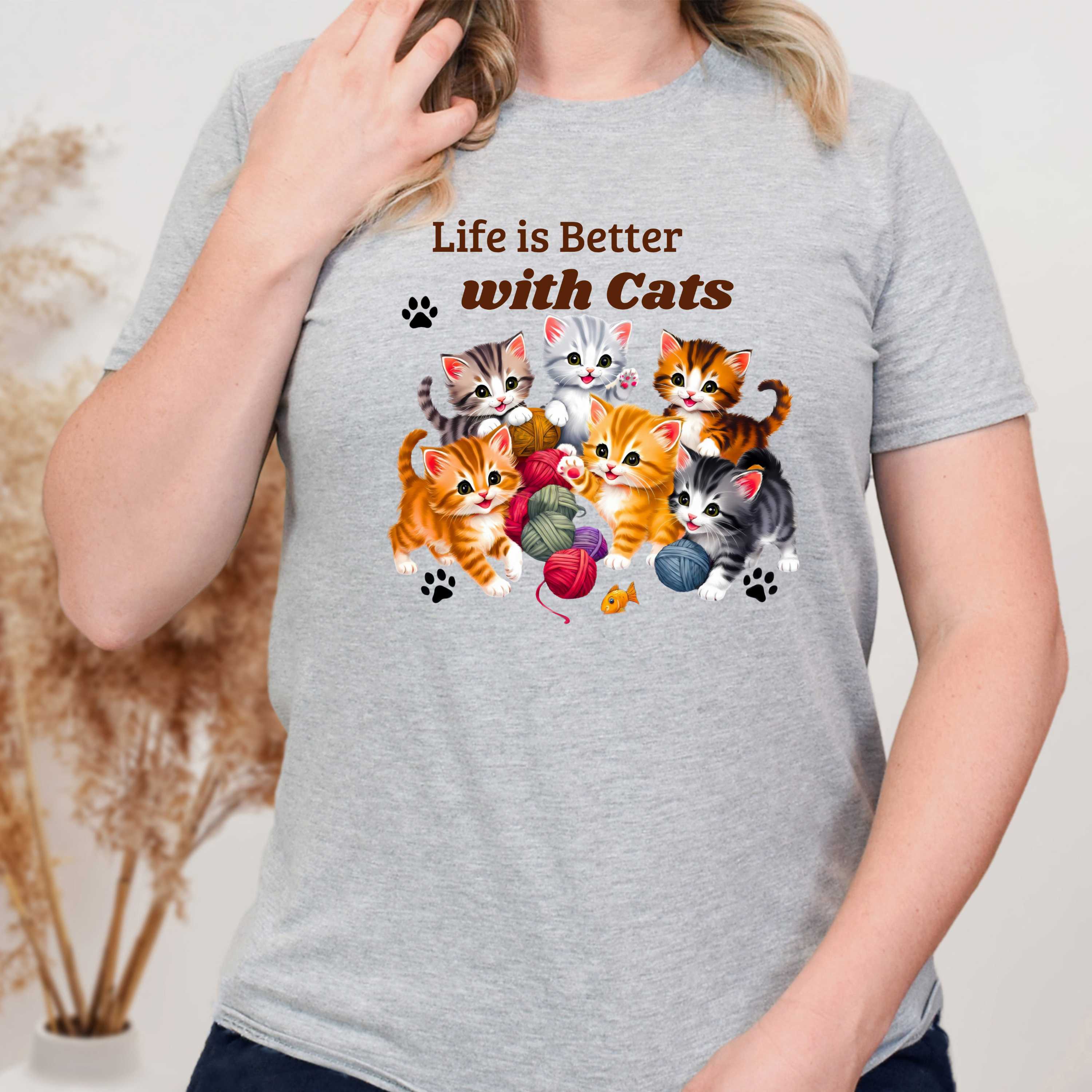 Life is Better with Cats T-Shirt