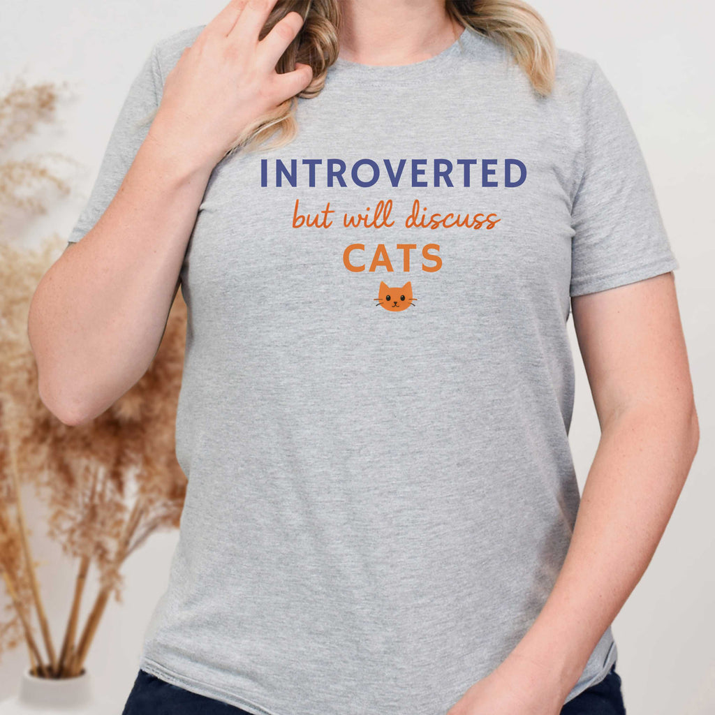 Introverted but will discuss Cats T-Shirt