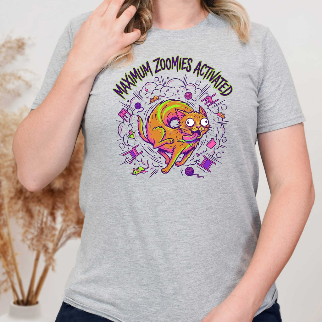Maximum Zoomies Activated Cat T-Shirt