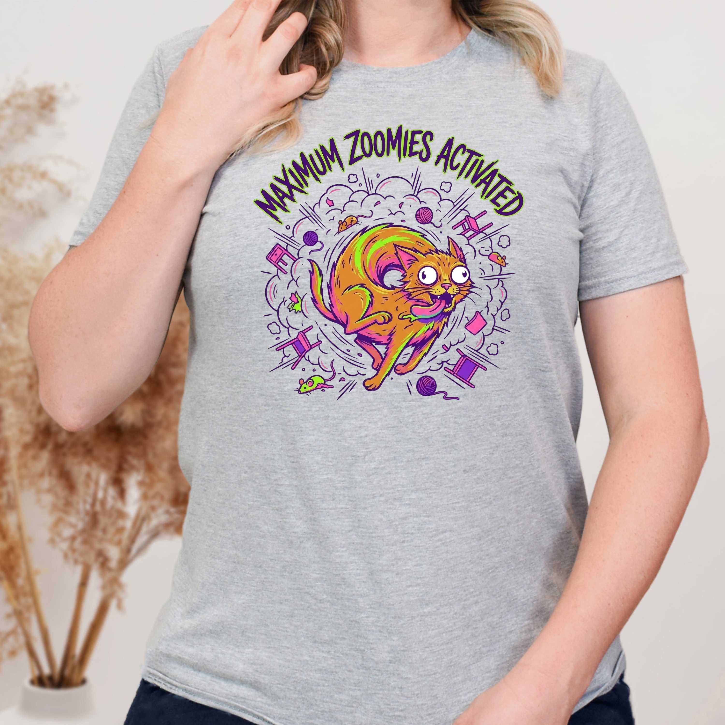 Maximum Zoomies Activated Cat T-Shirt