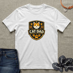 Cat Dad Badge T-Shirt