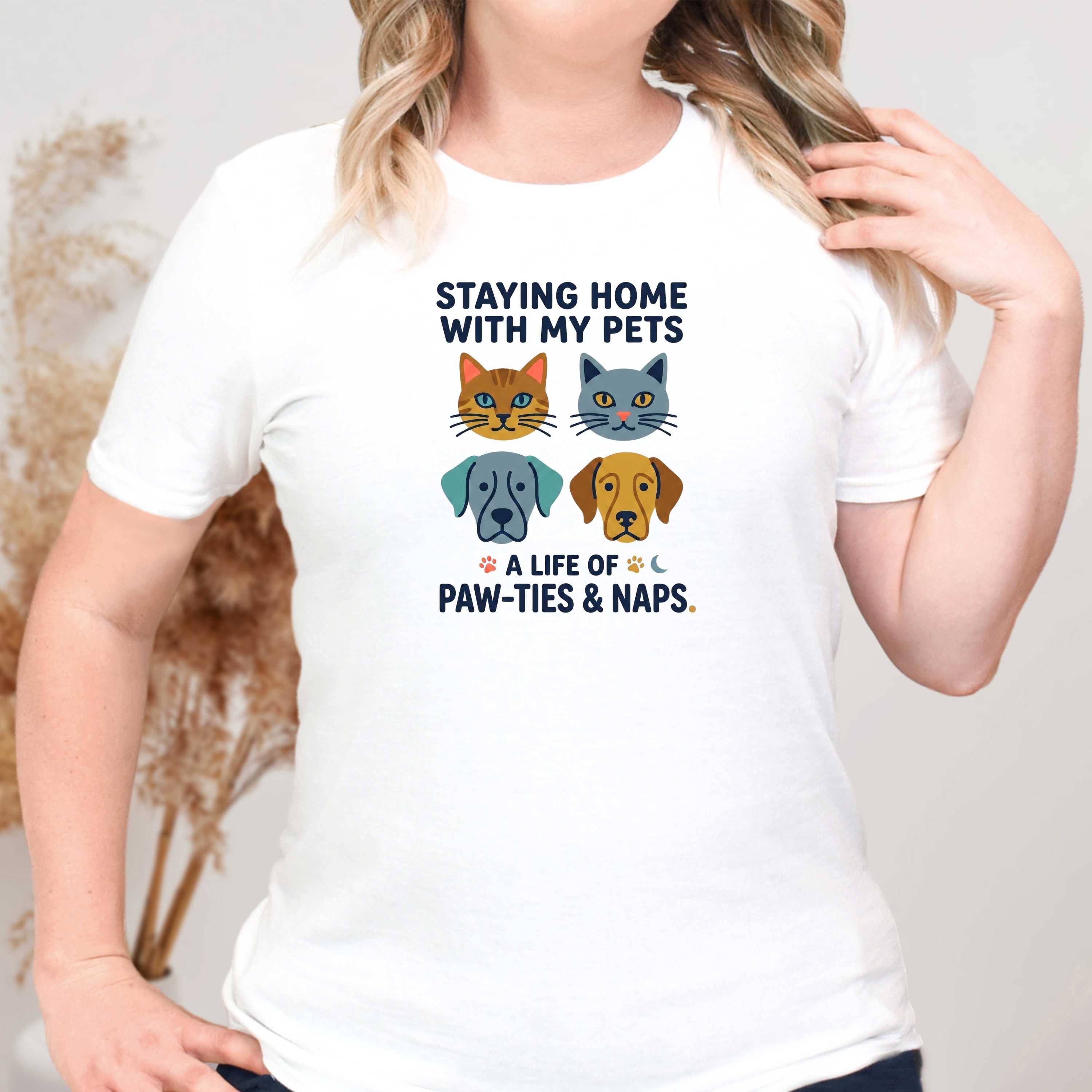 Staying Home with my Pets T-Shirt