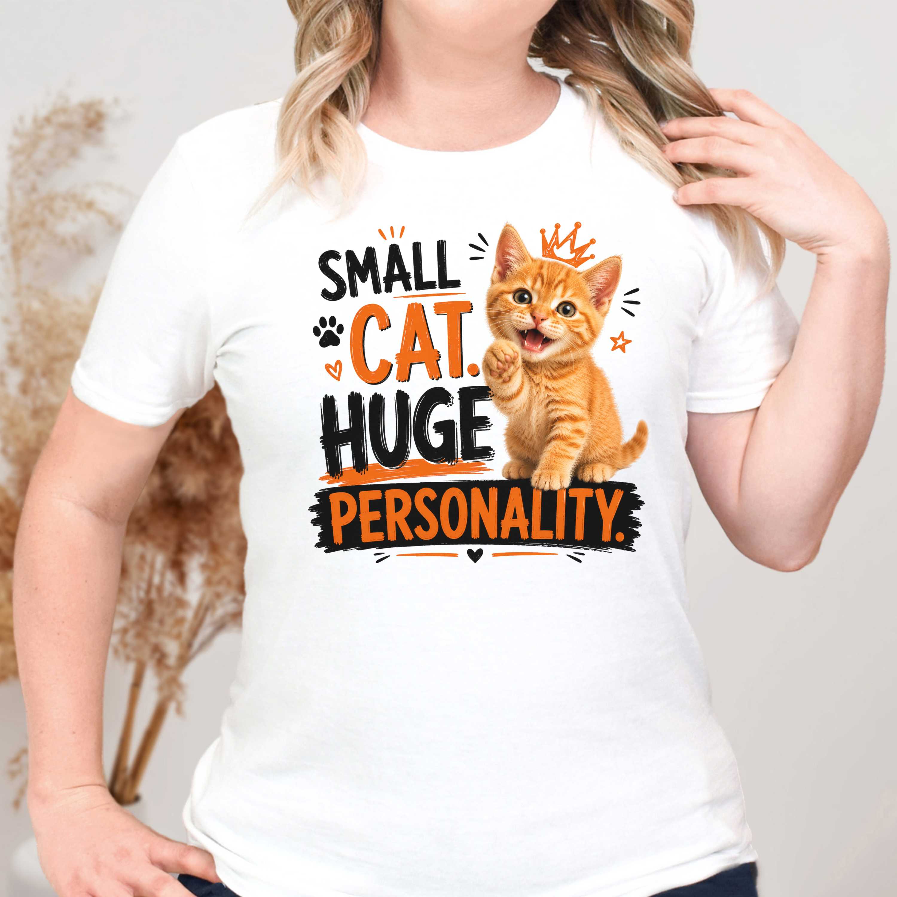 Small Cat Huge Personality T-Shirt