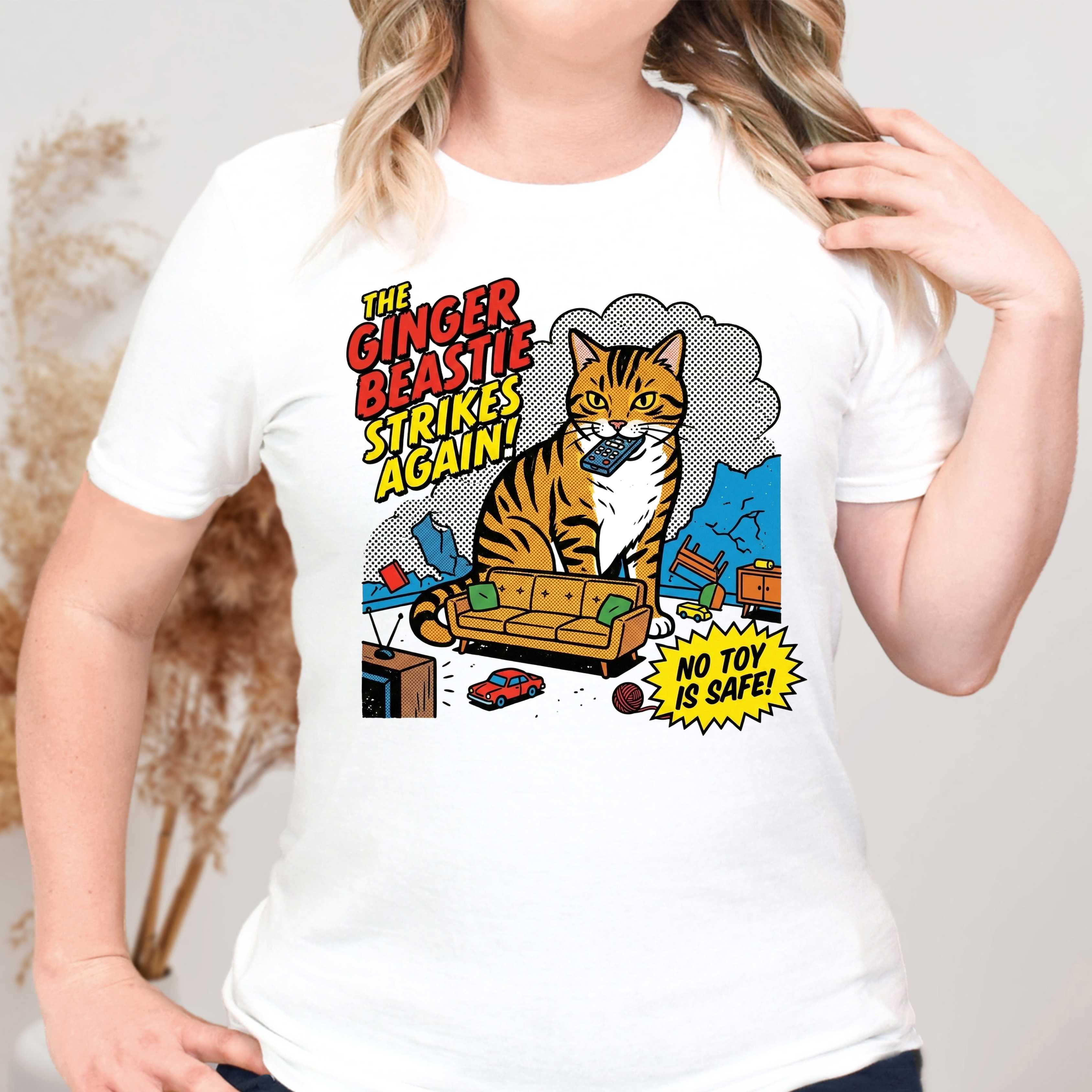 The Ginger Beastie Strikes Again Cat T-Shirt