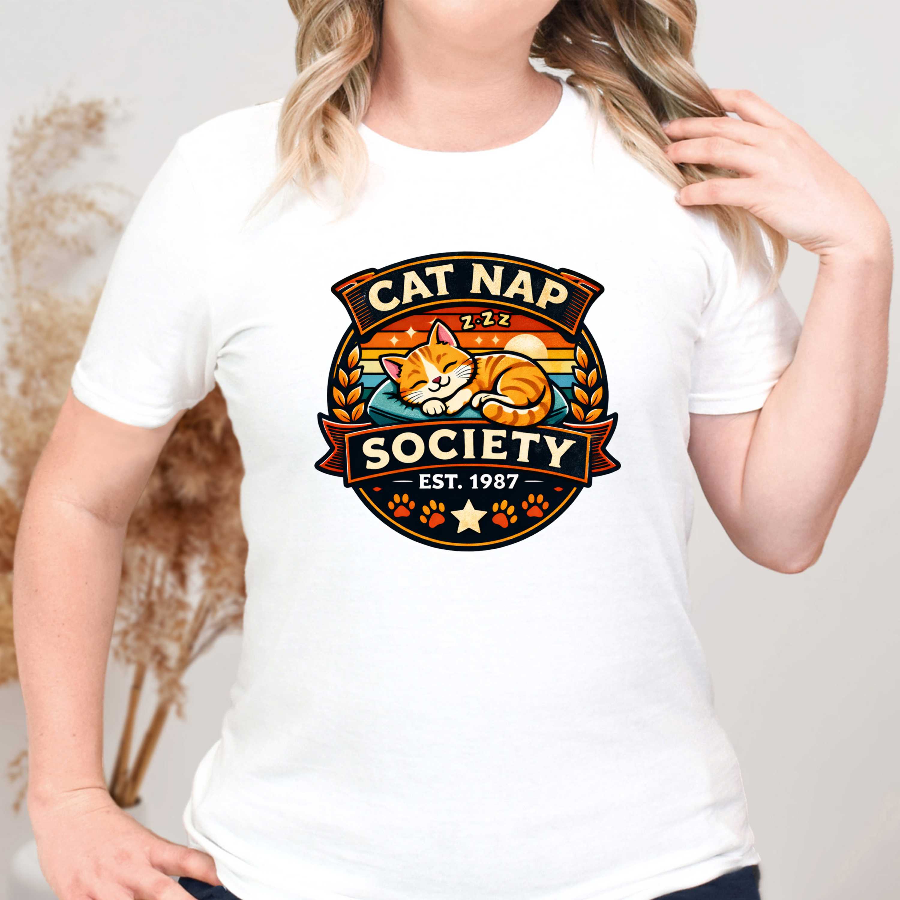 Cat Nap Society Orange Tabby T-Shirt