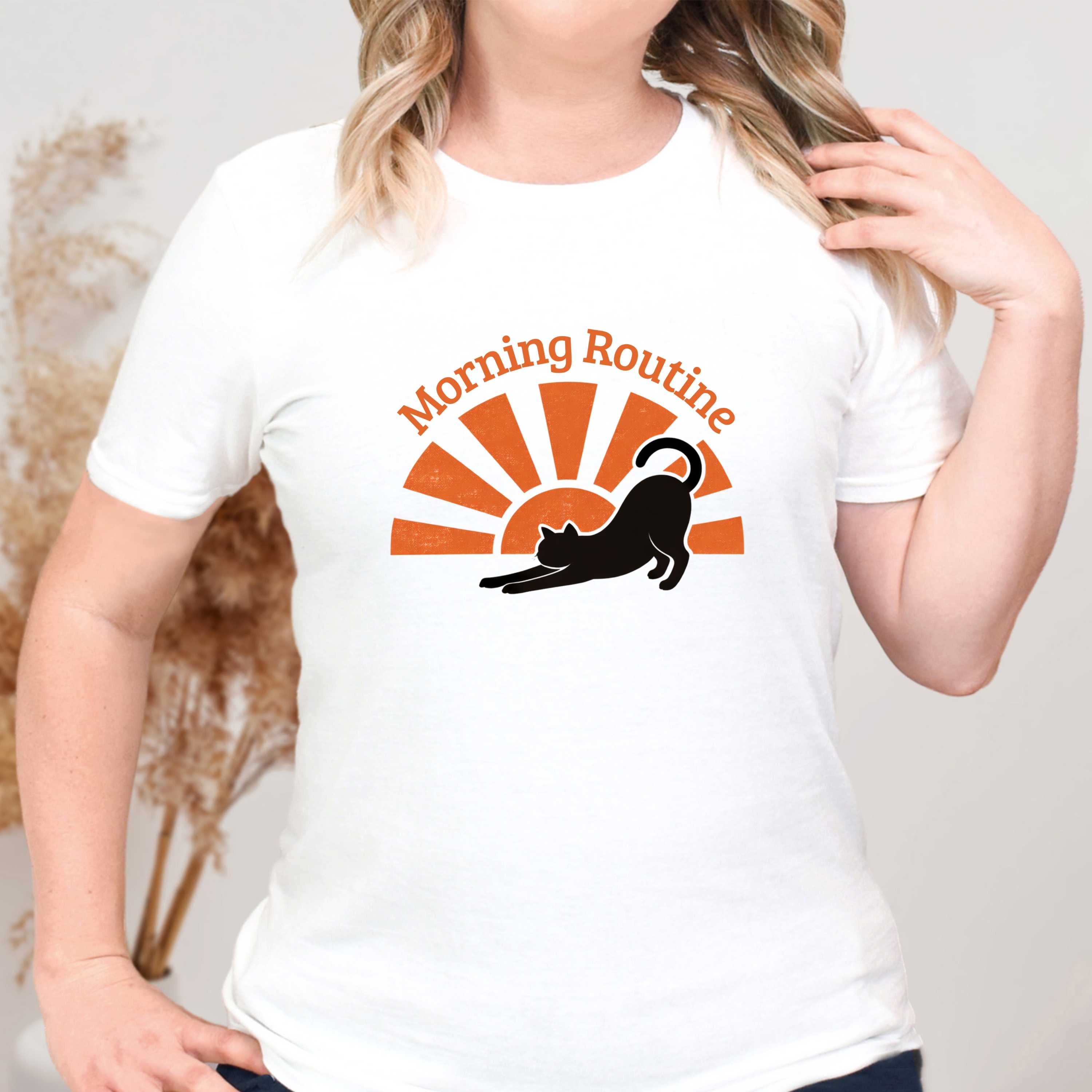 Morning Routine Cat & Sunburst T-Shirt