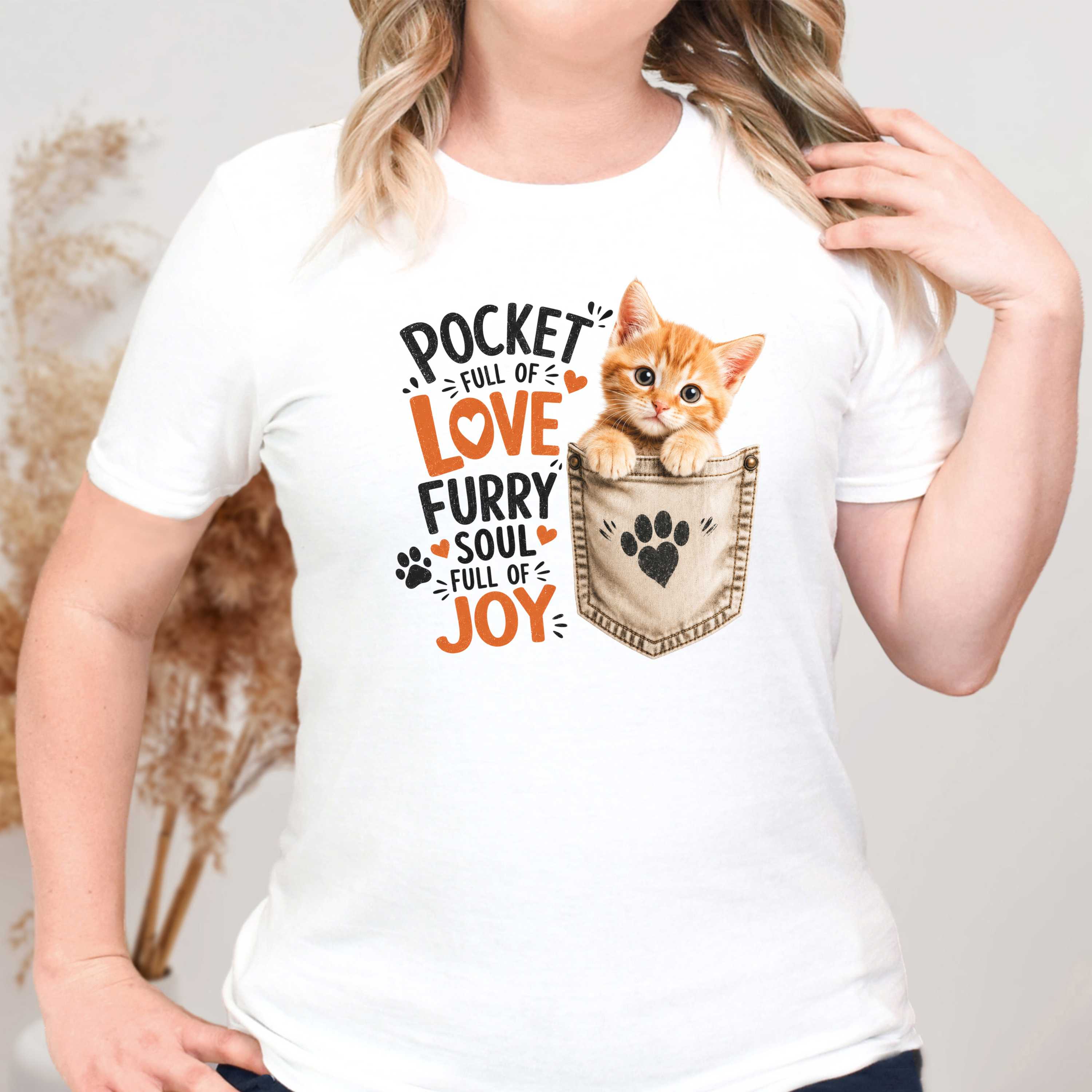 Pocket Full of Love Cat T-Shirt
