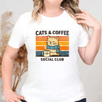 Cats & Coffee Social Club T-Shirt
