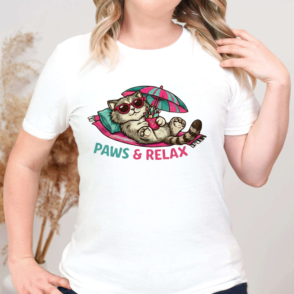 Paws and Relax - Hot Pink and Teal T-Shirt