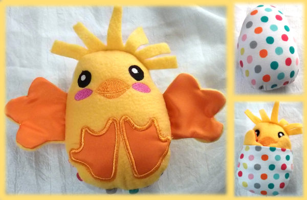 Easter Egg Chick Stuffed Toy-0