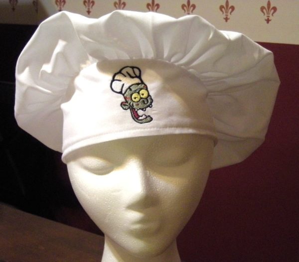 Embroidered Zombie Chef Hat