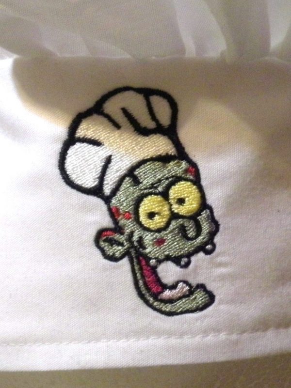 Embroidered Zombie Chef Hat