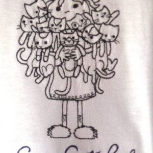 Crazy Cat lady stitched