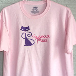 Glamour Puss on Pink Tee