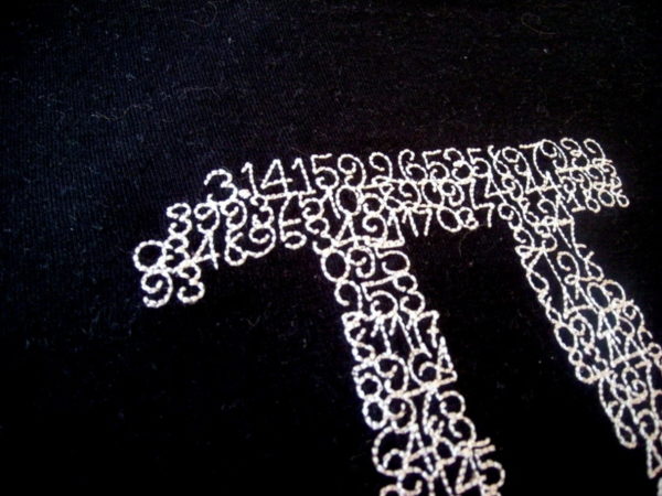Pieces of Pi Embroidered T-Shirt-3123