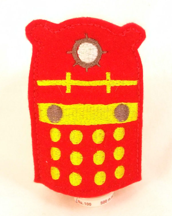 Red Dalek finger puppet