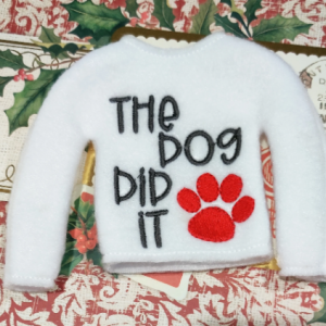The Dog Did It Elf Sweater