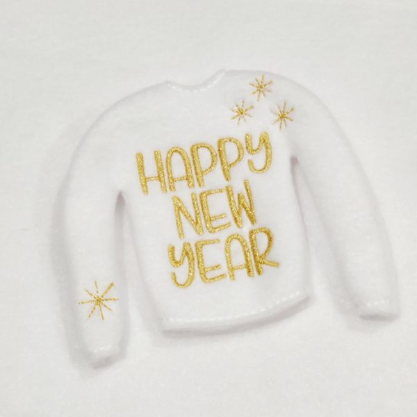 Happy New Year Elf Sweater - Gold