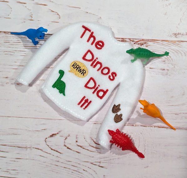 The Dinos Did It Elf Sweater